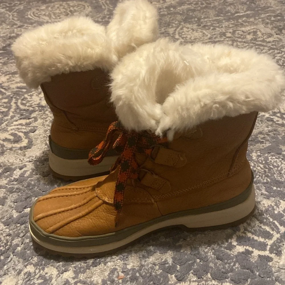 Sperry Maritime Leather Winter Boots Tan Size 7 - Picture 4 of 11